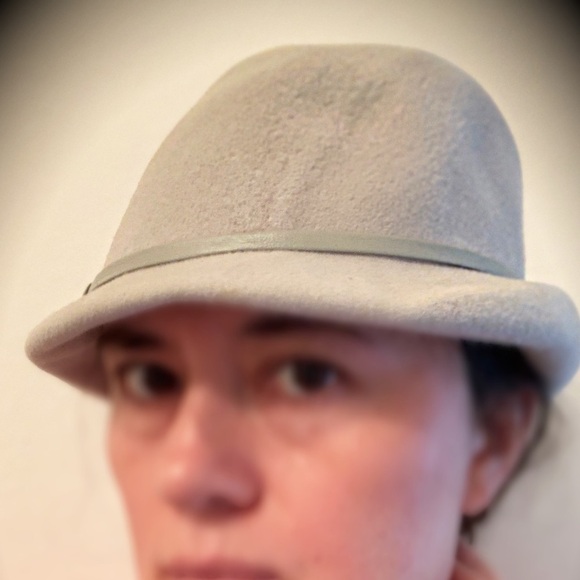 Gray Tango asymmetrical hat minor scuffing main image 4